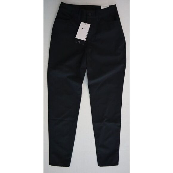 Nike Tour Repel DX6086-010 Women's Sz 0 Black Slim-Fit Golf Pants - Picture 1 of 12